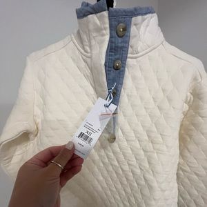 NWT| southern tide w quilted pullover (XS)